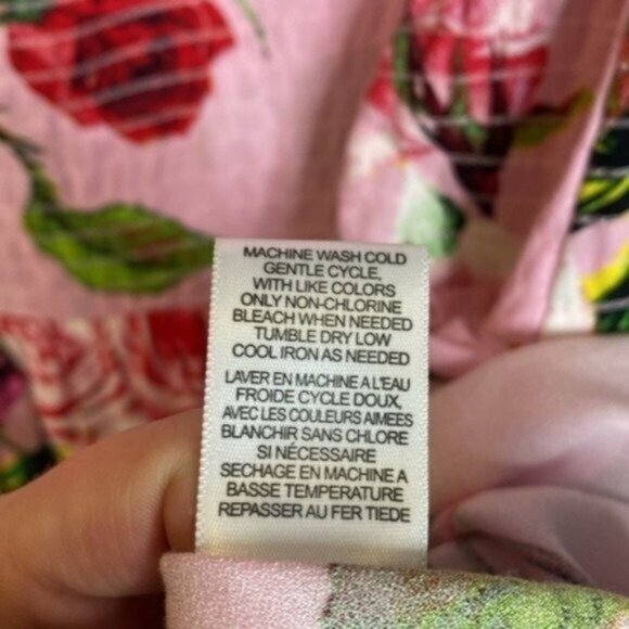 NWT AFRM Pink Joanna Smocked Waist Floral Mini Dress - Picture 7 of 7